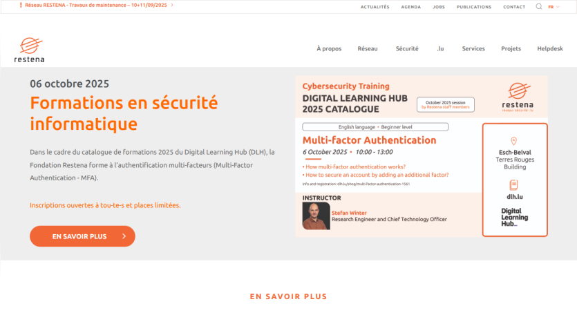 Cybersecurity training offerings with a focus on multi-factor authentication.
