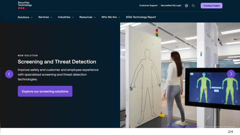Business security systems website with navigation menu and headline 'Unleashing the Power of Business Security Systems'