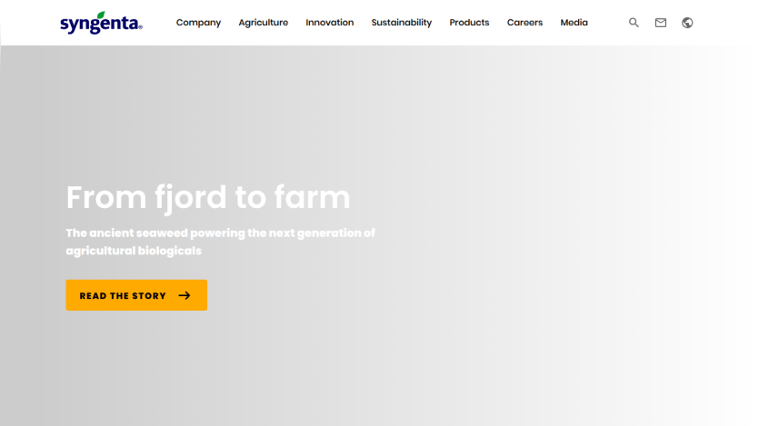 Hero section promoting agricultural biologists with a call to action.