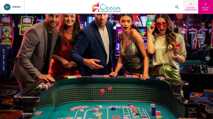 Casino gaming table with players enjoying a lively atmosphere.