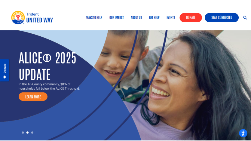 Homepage with navigation bar, large hero image featuring a mountain landscape, and headline 'Explore the World with Us'
