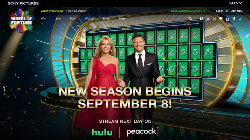 Promotional banner for a new season starting September 8, featuring two hosts and streaming options.