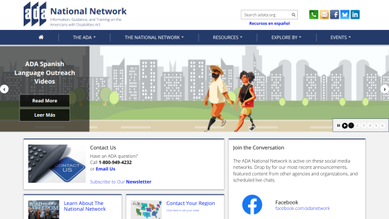 Homepage of National Network featuring outreach videos and contact information.