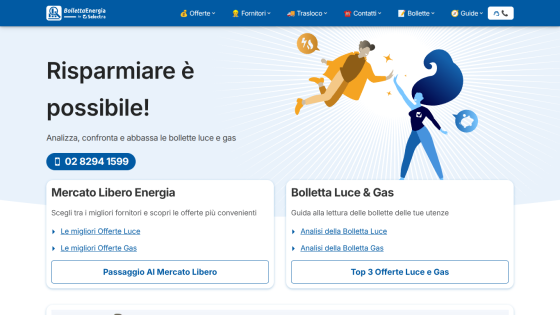 Energy bill comparison site offering free market energy options and bill reading guides with contact number