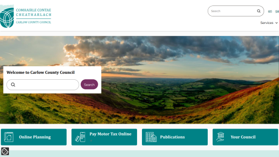 Homepage header with navigation menu and hero section featuring a promotional banner and call-to-action button