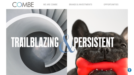 Website header with navigation and hero section showing diverse hands with 'EXPERIENCED' and a man in yellow smoke with 'ORIGINAL'