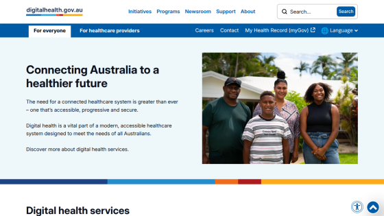 Website connecting Australia to a healthier future with digital health services for accessible healthcare