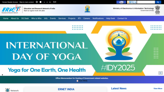 International Day of Yoga banner with the theme 'Yoga for One Earth, One Health' and hashtag #IDY2025.