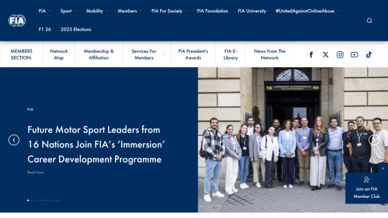 Future motor sport leaders from 16 nations join FIA's career development programme.