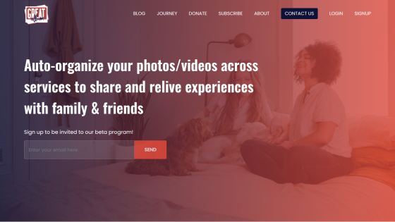 Homepage with navigation bar, large hero image of a mountain landscape, and headline 'Explore the World with Us'