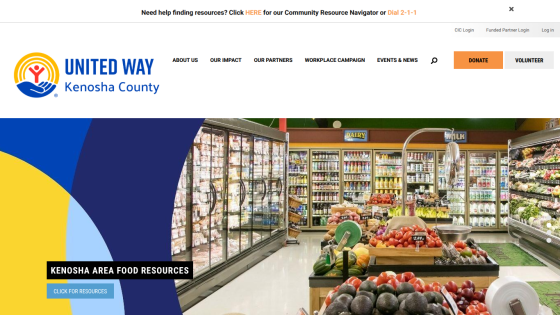 Website header with navigation menu and hero section featuring a headline and call-to-action button