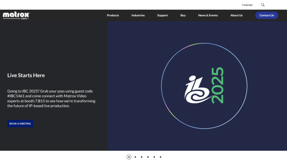 IBC 2025 event promotion with a call to action button.