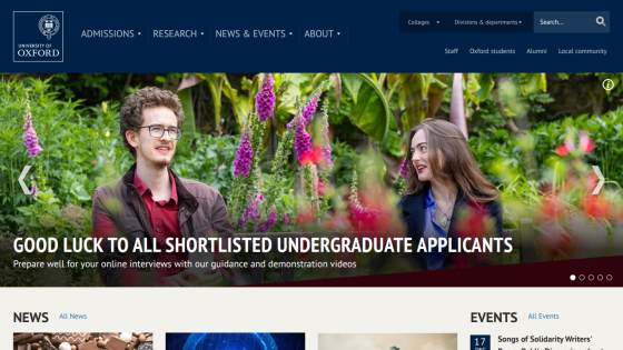 Homepage with navigation bar, large hero image showing a woman in a yellow jacket, and headline text about a new collection