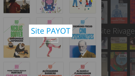 Site PAYOT homepage with book covers and an 'ENTRER' button inviting entry