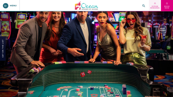 Casino gaming table with players enjoying a lively atmosphere.