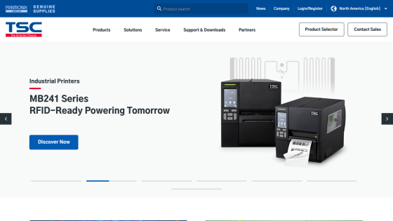 Industrial printers MB241 Series RFID-ready with product image and discover button