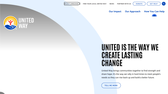 United Way's mission statement and call to action for creating lasting change.