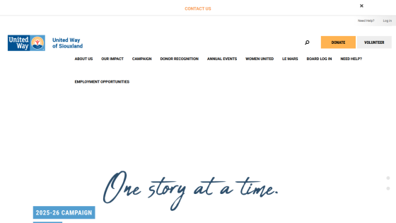 Homepage with navigation bar, large hero image featuring a mountain landscape, and headline text promoting outdoor gear