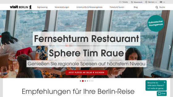 Restaurant Sphere Tim Raue offers regional cuisine at a high level, with recommendations for Berlin travel.