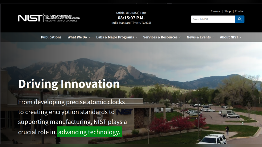 nist.gov website screenshot