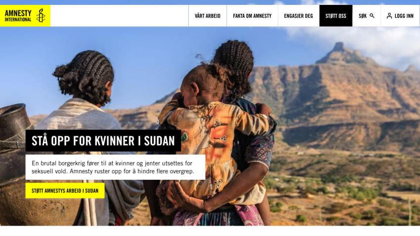 Amnesty International campaign urging support for women in Sudan affected by civil war and sexual violence