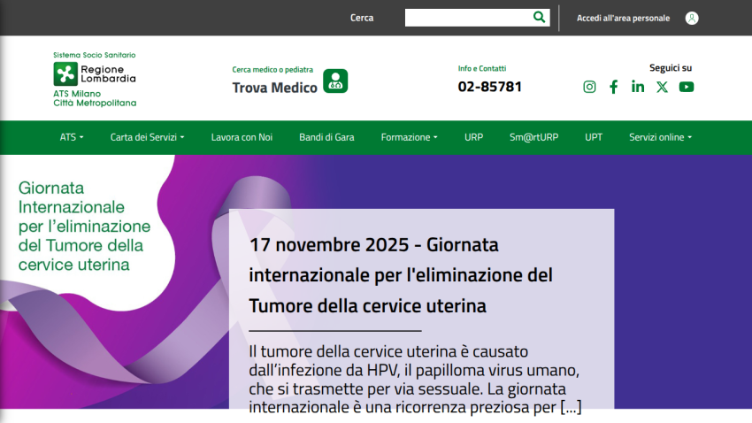 International Day for the elimination of cervical cancer on November 17, 2025, with info about HPV and cervical cancer causes
