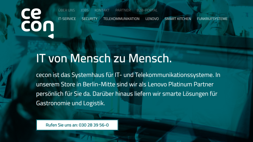 cecon IT and telecommunications system house offering smart solutions for gastronomy and logistics in Berlin-Mitte