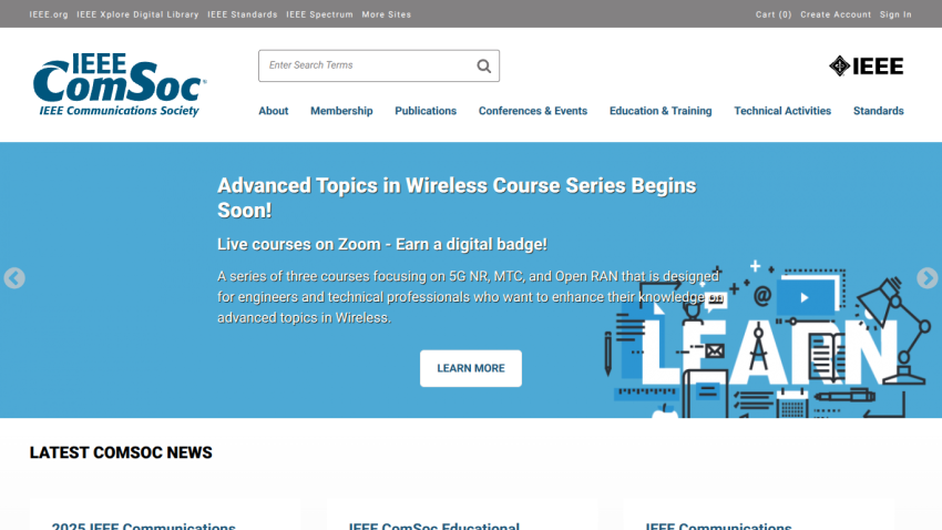 Announcement for wireless course series with a call to action to learn more.