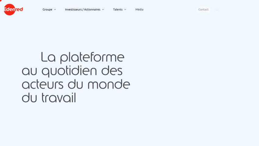 Homepage featuring the tagline about a platform for work actors.
