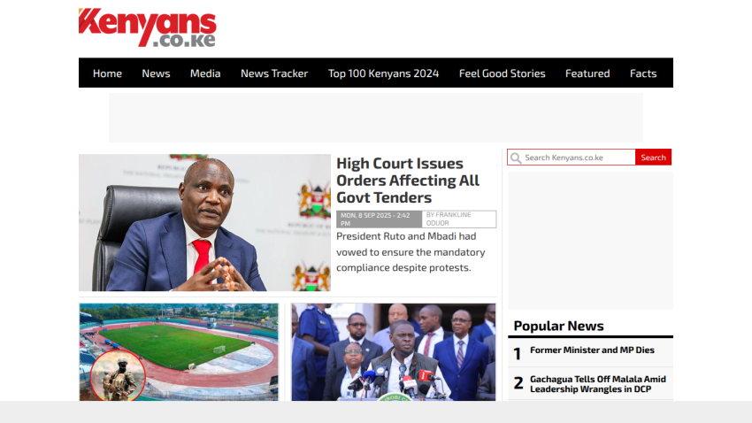 News article about High Court orders affecting government tenders, featuring a prominent image and key text.