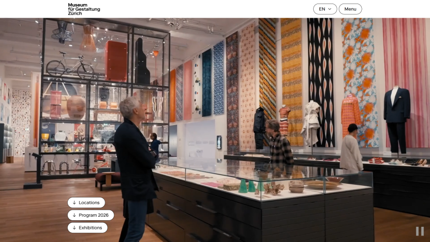 Homepage header with navigation menu and hero section featuring a promotional banner and call-to-action button