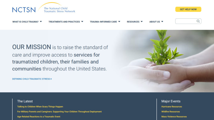 NCTSN mission statement on improving access to services for traumatized children.