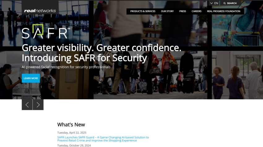 SAFR for Security introduction with key messages and navigation options.