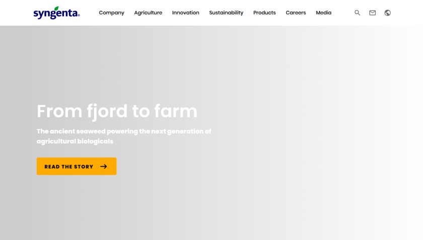 Hero section promoting agricultural biologists with a call to action.