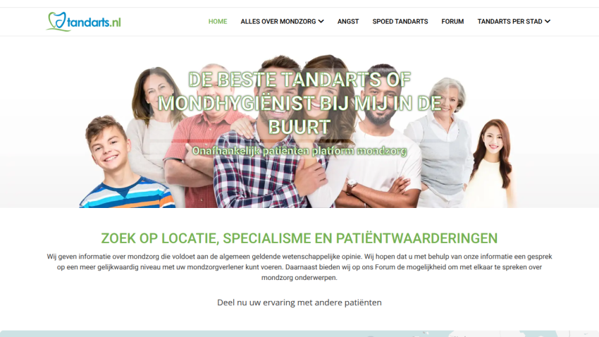 Website offering local dentists and dental hygienists with patient information and forum access
