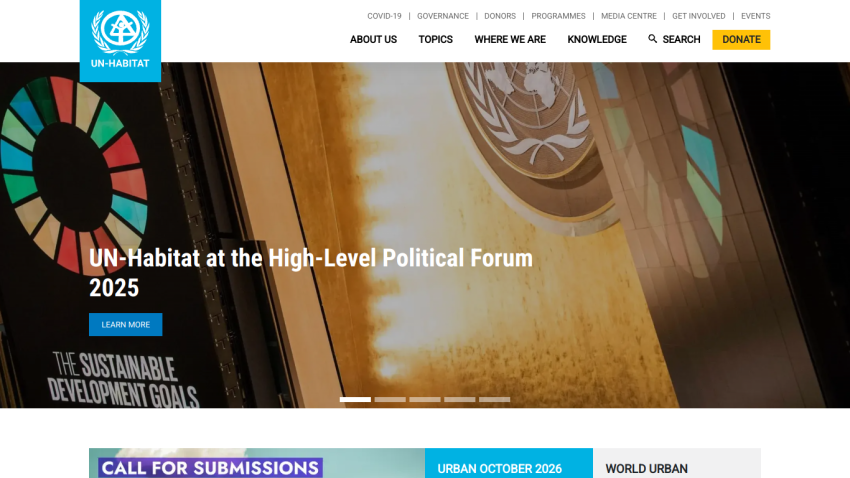 UN Habitat at the High-Level Political Forum 2025 with a focus on sustainable development goals.