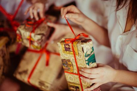 opening gifts