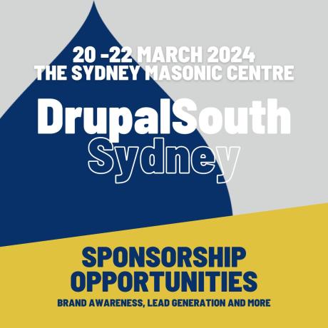 DrupalSouth Sydney Sponsorship Opportunities poster