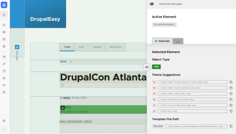 website interface