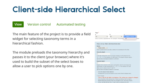Client-side Hierarchical Select