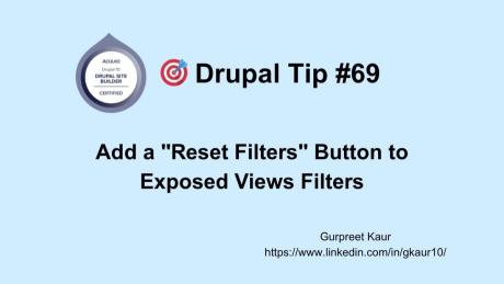 How to Add a "Reset Filters" Button to Exposed Views in Drupal