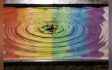 Pride Month: Water ripples in rainbow colours