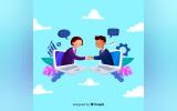 hand drawn business deal concept