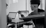 a person working in computer