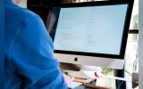 a person working in computer