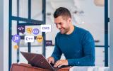person in front of computer working html