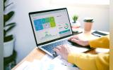 businesspeople working in finance and accounting analyze financi