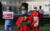 Nurses protesting