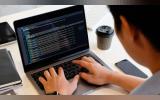 a person working in computer