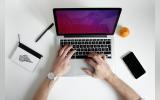 Person working on laptop